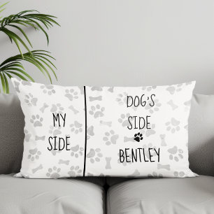 Dog Themed Bedroom Paw Prints My Side Dogs Side Decorative Cushion