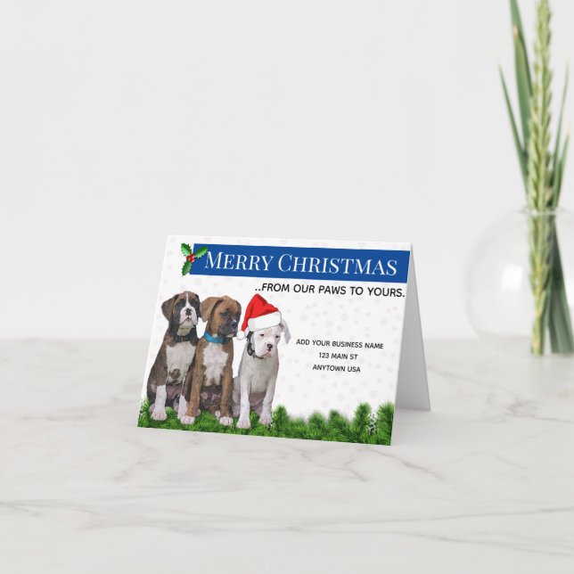 Dog Themed Christmas Cards, Veterarinay Thank You Card (Front)