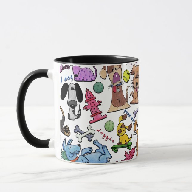 Dog Themed Collage Mug (Left)