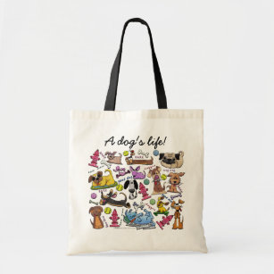 Dog Themed Collage Tote Bag
