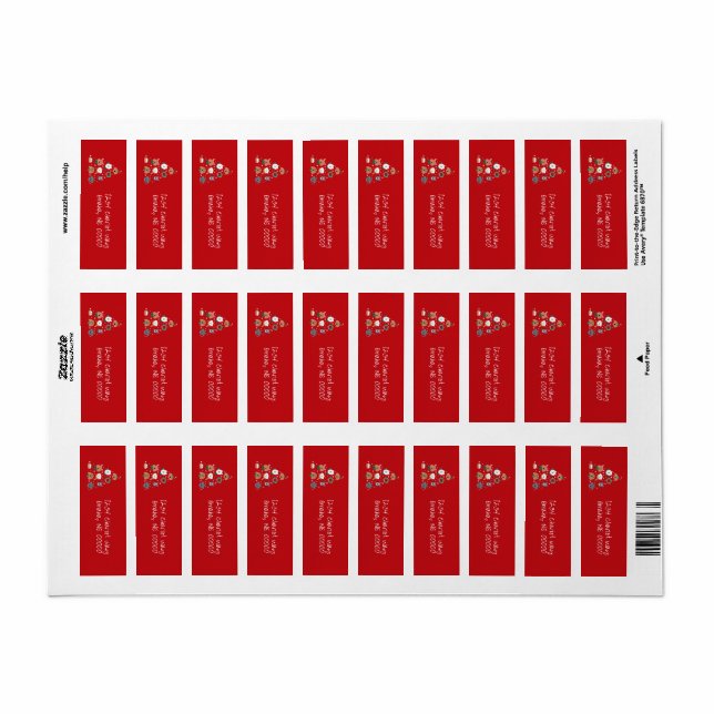 Dog Themed Red Christmas  (Full Sheet)