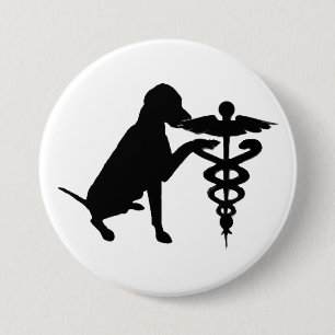 DOG THERAPY HOSPITAL 7.5 CM ROUND BADGE