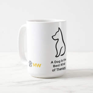 Dog Therapy Mug – Minimalist Pet Line Art Coffrt P