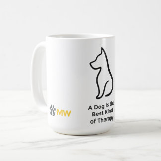 Dog Therapy Mug – Minimalist Pet Line Art Coffrt P