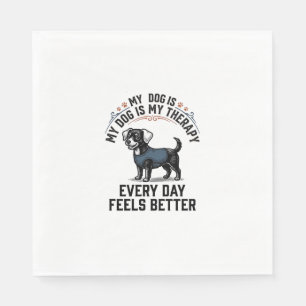 Dog Therapy Shirt Vintage Engraved Dog Lover Gift_ Napkin