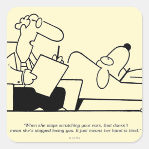 Dog Therapy Square Sticker