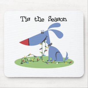 Dog Tis the Season Holiday Tshirts and Gifts Mouse Mat