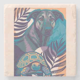 dog tortoise coaster