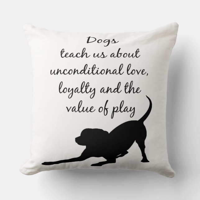 Dog Totem Animal Spirit Guide T-Shirt Dog Logo Art Cushion (Front)