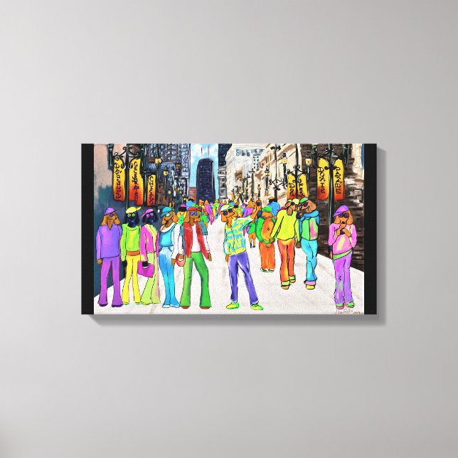 Dog Town Chicago Canvas Print (Front)