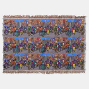 Dog Town City - DETROIT Throw Blanket