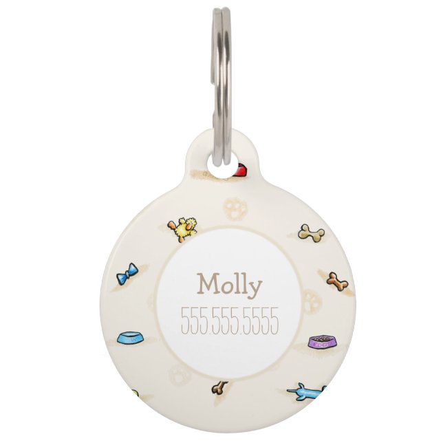 Dog Toy Land Personalised Pet Tag (Front)