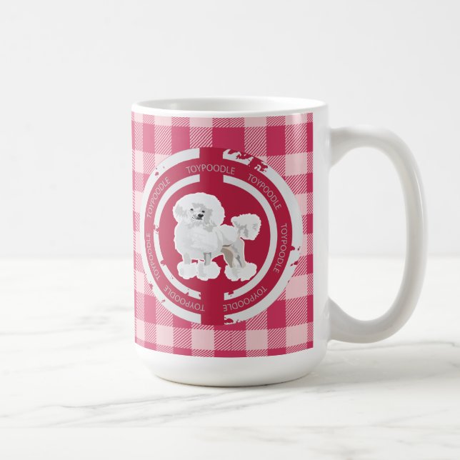 DOG TOY POODLE  (PINK) COFFEE MUG (Right)