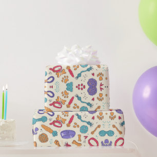 Dog Toys Pattern Pet Treats Pettern Holiday Wrapping Paper