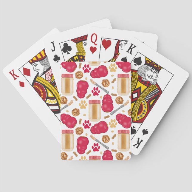 Dog Toys with Peanut Butter - White Playing Cards (Back)