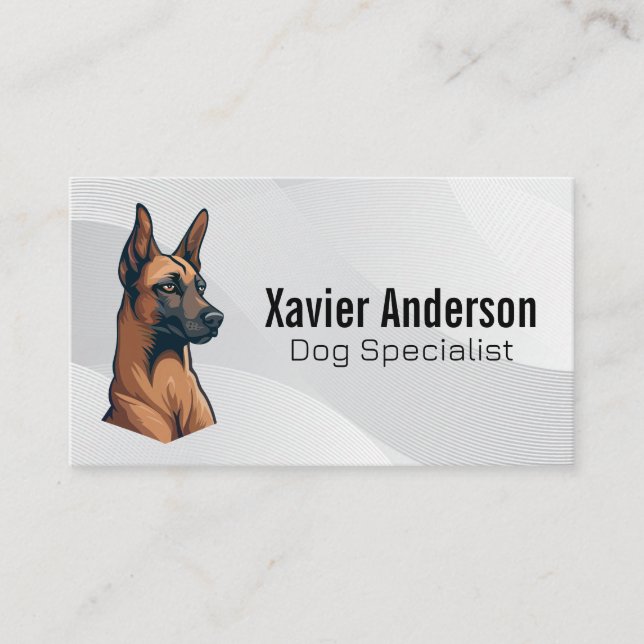 Dog Trainer and Animal Services  Business Card (Front)