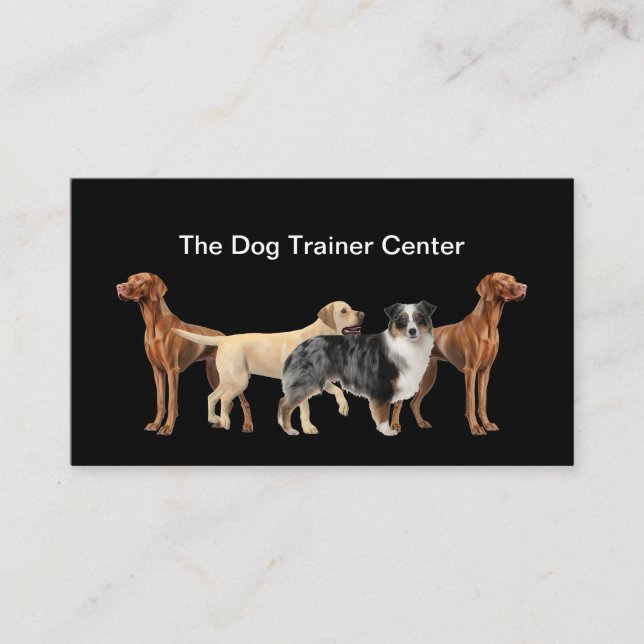 Dog Trainer And Obedience Traing Centre Business Card (Front)