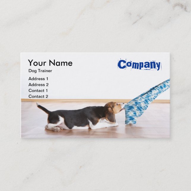 Dog Trainer business card template (Front)