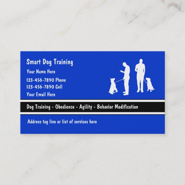 Dog Trainer Business Cards (Front)