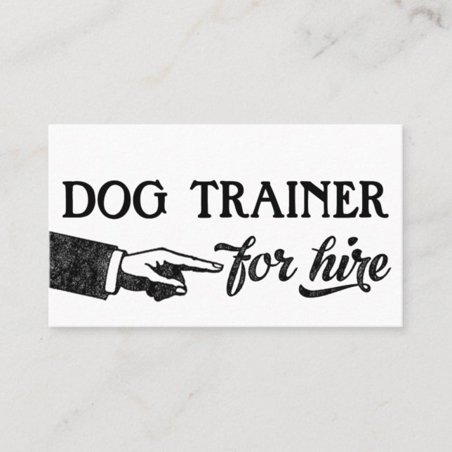 Dog Trainer Business Cards - Cool Vintage (Front)