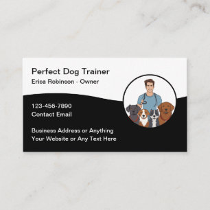 Dog Trainer Business Cards Modern