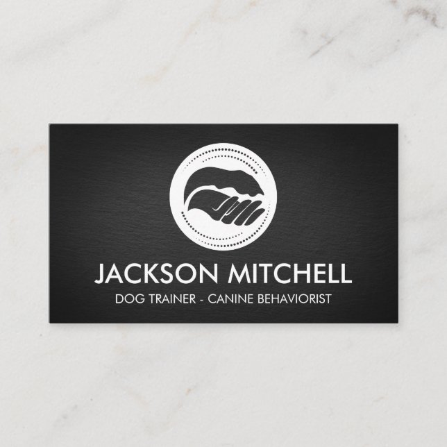 Dog Trainer - Canine Behaviorist  Business Card (Front)