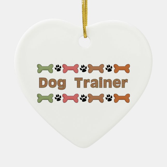 Dog Trainer Ceramic Tree Decoration (Front)