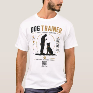 Dog Trainer Custom T-Shirt with QR Code