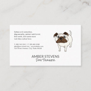 Dog Trainer   Cute Dog  Business Card