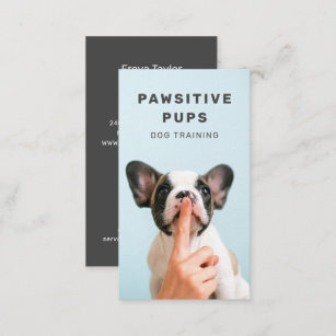 Dog Trainer Cute Puppy Pet Stylish Simple Modern Business Card