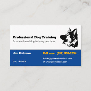 Dog Trainer   Dog Training School Business Card