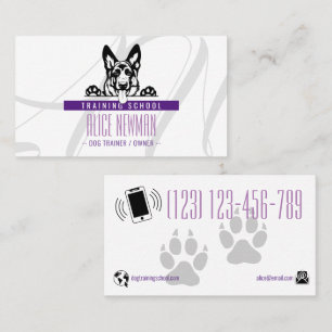 Dog Trainer   Dog Training School Business Card