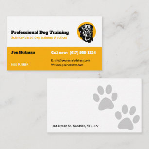 Dog Trainer   Dog Training School Business Card