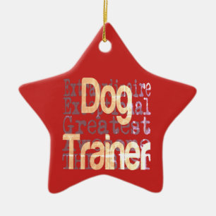 Dog Trainer Extraordinaire Ceramic Tree Decoration