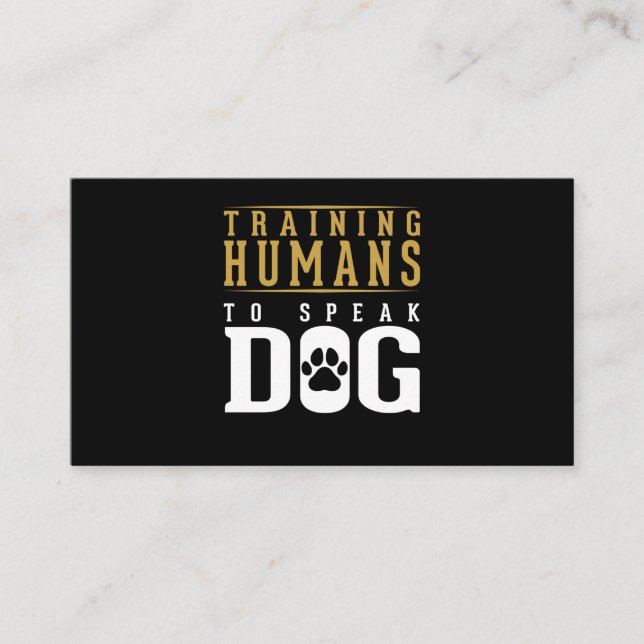 Dog Trainer Funny Dog Agility Training Business Card (Front)