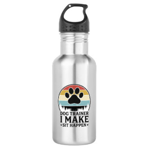 Dog Trainer I Make Sit Happen Vintage Paw Shirt_1 532 Ml Water Bottle