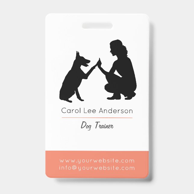 Dog trainer  ID badge (Front)