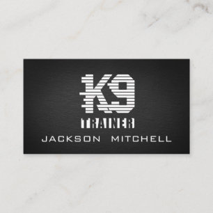 Dog trainer - K9 Trainer Black and white Business Card
