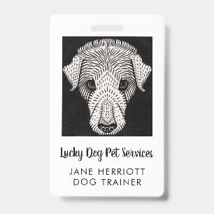 Dog Trainer Pet Services  Badge ID Badge
