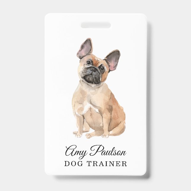 Dog Trainer Pet Services Badge ID Badge (Front)