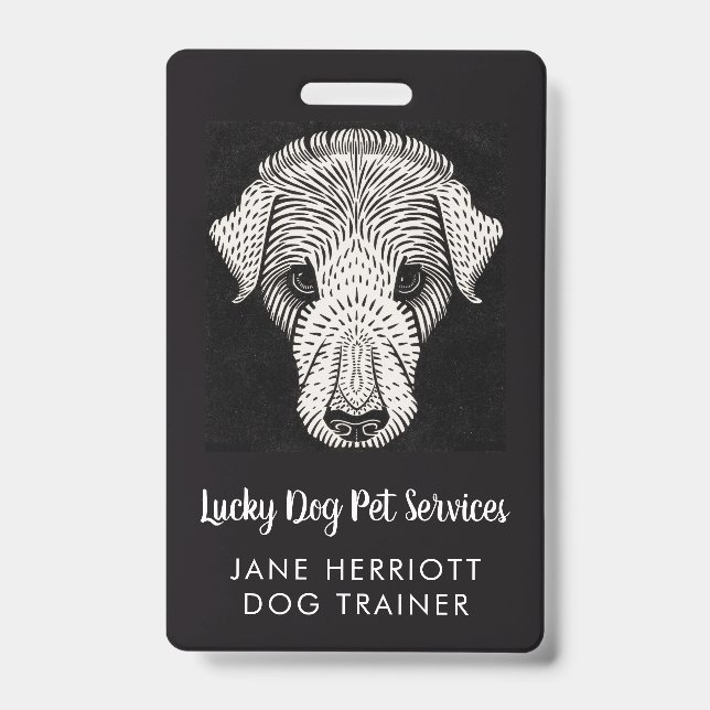 Dog Trainer Pet Services  ID Badge (Front)