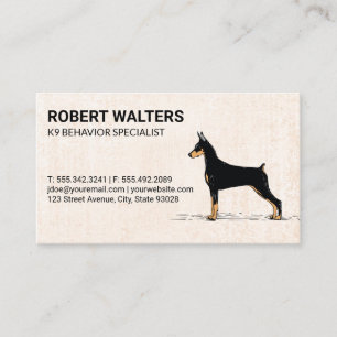 Dog Trainer Sitter Behaviour Specialist Business Card