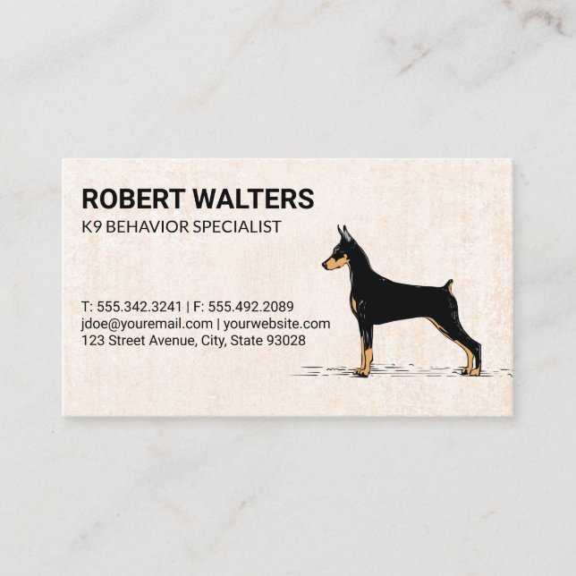 Dog Trainer | Sitter | Behaviour Specialist Business Card (Front)