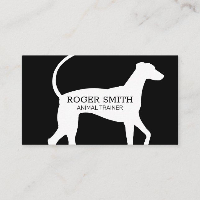 Dog Trainer | Sitter | Dog Icon Closeup Business Card (Front)