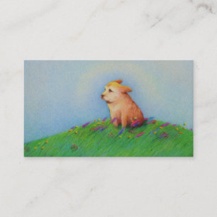 Dog trainer sitter walker groomer rescue cute art business card