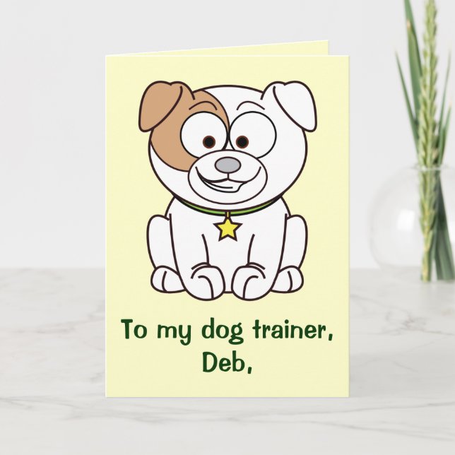 Dog Trainer Thank You Customisable Card (Front)