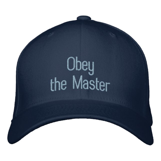 Dog Trainer's Obey the Master Custom Business Name Embroidered Hat (Front)