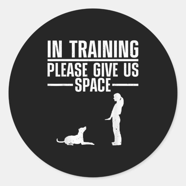 Dog Training Art For Men Women Puppy Agility Dog T Classic Round Sticker (Front)