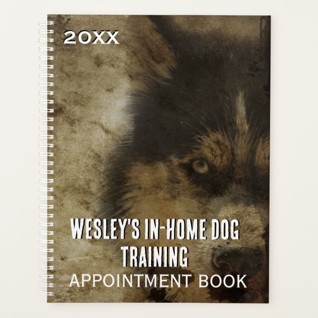 Dog Training Business Appointment Book  Planner (Front)