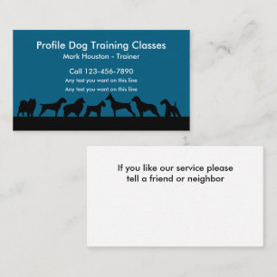 Dog Training Classes Cool Business Cards